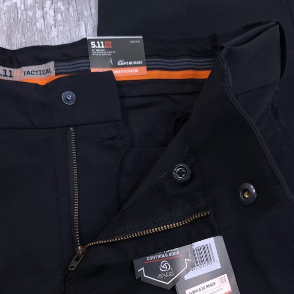 5.11 Tactical Pants Women’s 12 Black PDU Class A Flex-Tac Wool Blend Unhemmed - Picture 8 of 10